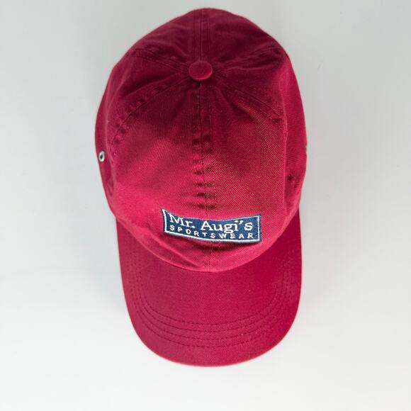 Mr. Augi's Sportswear Adjustable Strapback Hat Baseball Cap Unisex Red Navy Blue - Picture 3 of 9